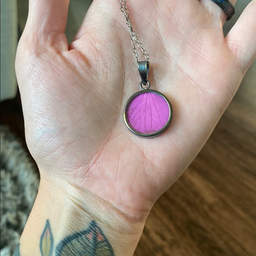 Purple flower petal pendant 🌺